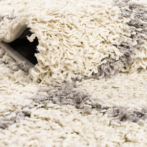 Ivory 6' x 6' Trellis Shag Round Rug
