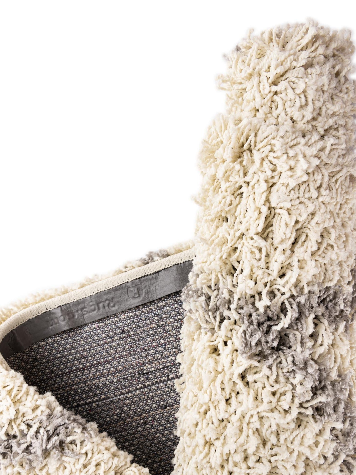 Ivory 6' x 6' Trellis Shag Round Area Rug Thick Soft Touch Fluffy & Plush Shaggy Pile