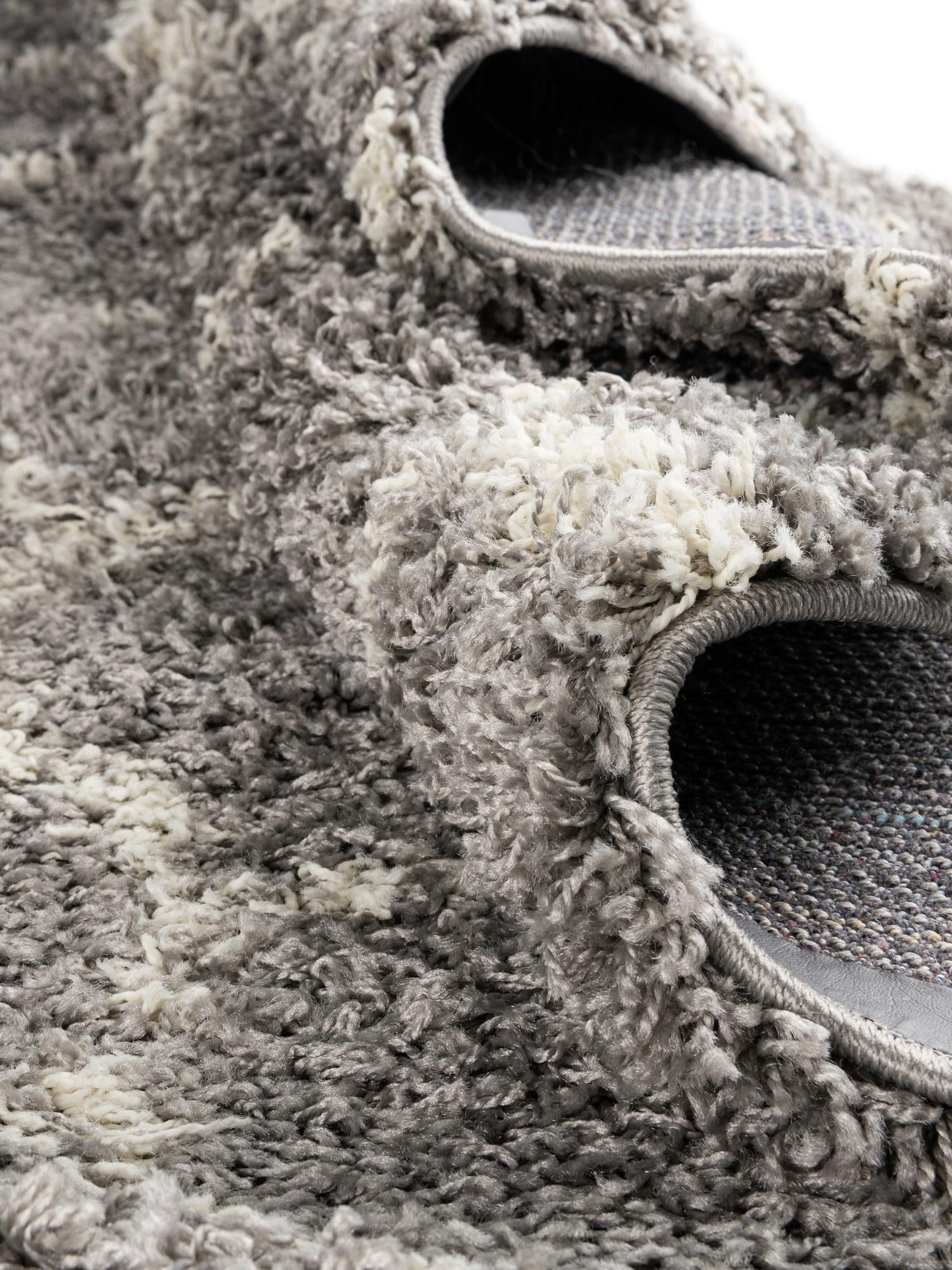 Gray 4' x 6' Trellis Shag Rectangle Area Rug Thick Soft Touch Fluffy & Plush Shaggy Pile Geometric Modern Unique Carpet for Home Interior Design for Sale at Rug Engine
