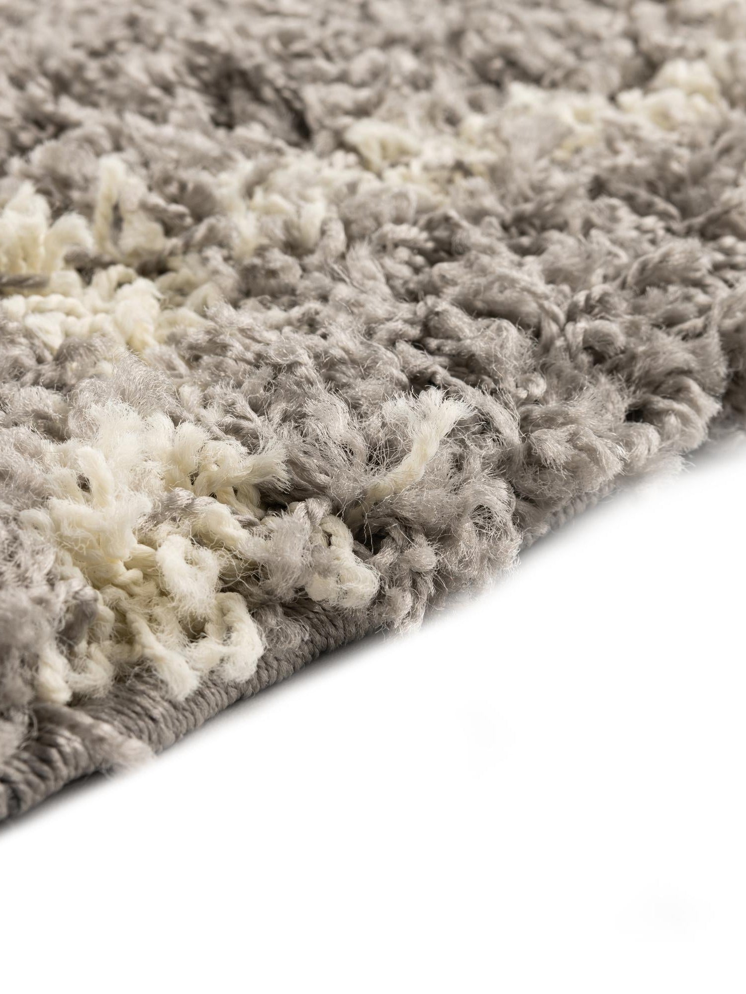 Gray 10' x 10' Trellis Shag Round Area Rug Thick Soft Touch Fluffy & Plush Shaggy Pile Geometric Modern Unique Carpet for Home Interior Design for Sale at Rug Engine