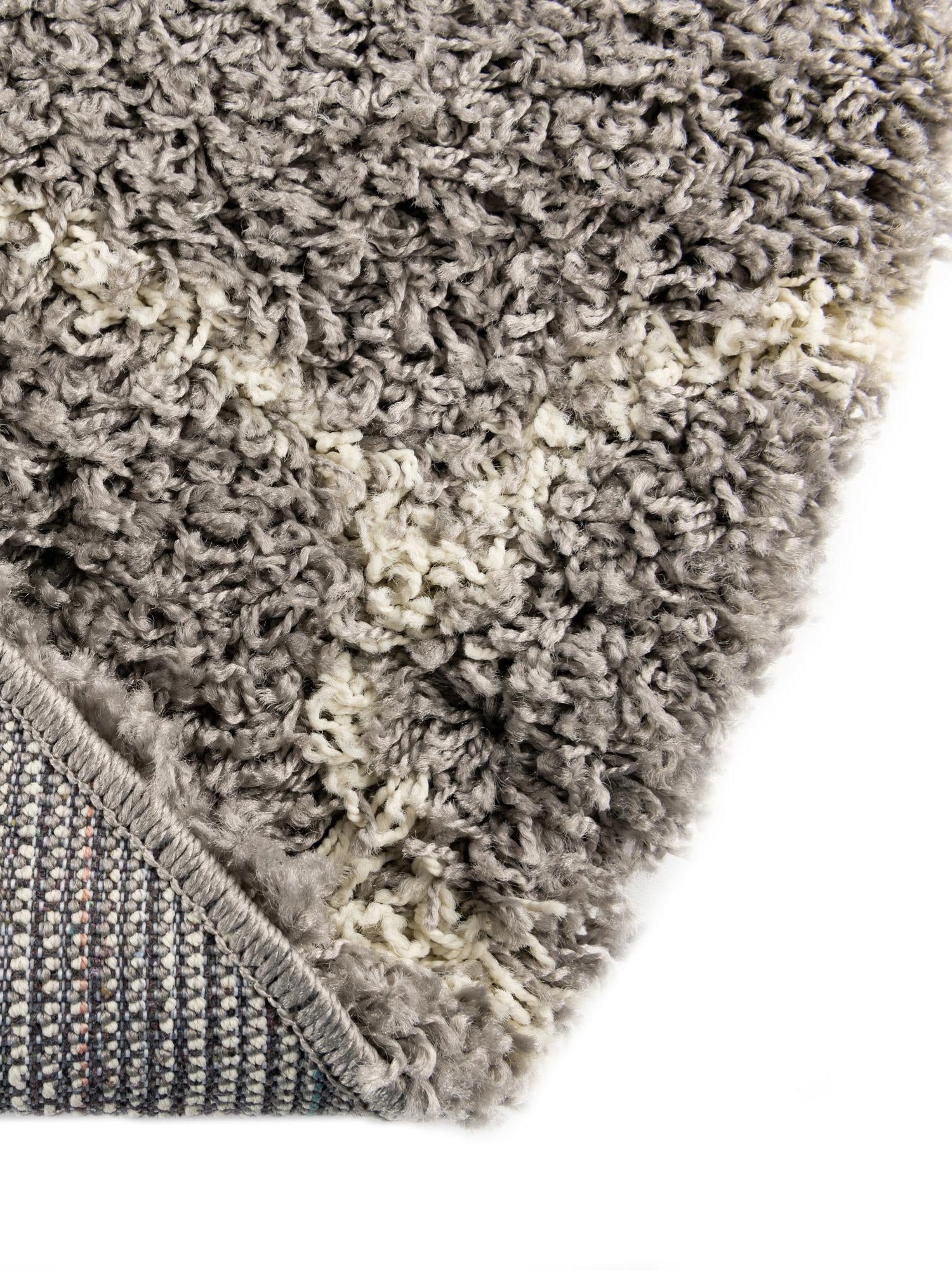 Gray 10' x 10' Trellis Shag Round Area Rug Thick Soft Touch Fluffy & Plush Shaggy Pile Geometric Modern Unique Carpet for Home Interior Design for Sale at Rug Engine
