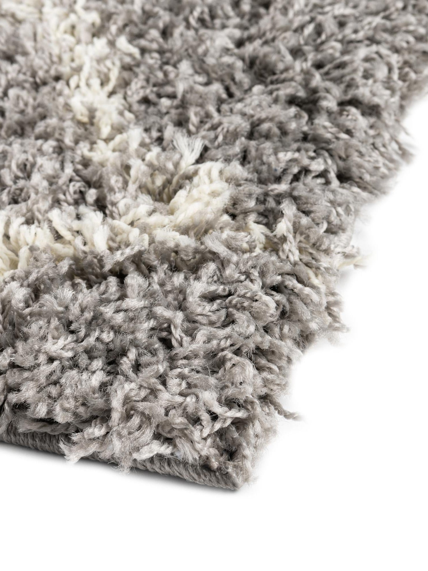 Gray 6' x 6' Trellis Shag Square Area Rug Thick Soft Touch Fluffy & Plush Shaggy Pile Geometric Modern Unique Carpet for Home Interior Design for Sale at Rug Engine