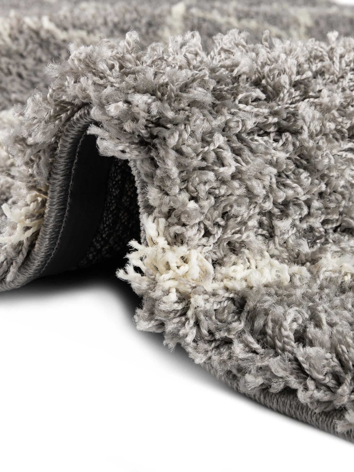 Gray 2' 7 x 10' Trellis Shag Runner Area Rug Thick Soft Touch Fluffy & Plush Shaggy Pile Geometric Modern Unique Carpet for Home Interior Design for Sale at Rug Engine