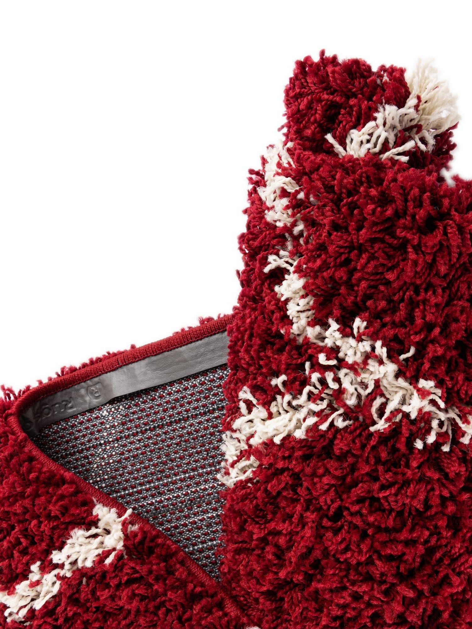 Burgundy Red 2' x 8' Trellis Shag Runner Area Rug Thick Soft Touch Fluffy & Plush Shaggy Pile Geometric Modern Unique Carpet for Home Interior Design for Sale at Rug Engine