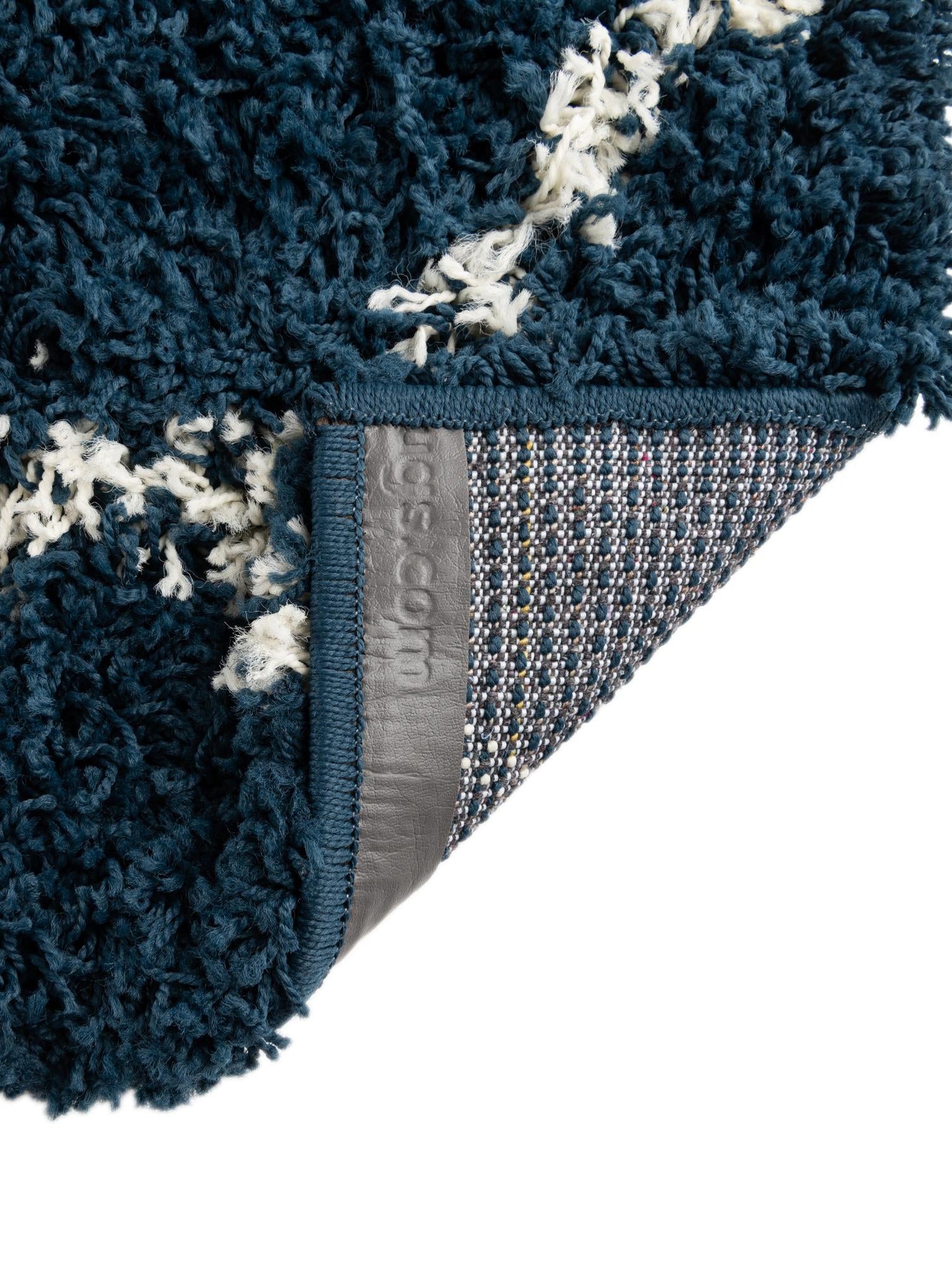 Navy Blue 6' x 9' Trellis Shag Rectangle Area Rug Thick Soft Touch Fluffy & Plush Shaggy Pile Geometric Modern Unique Carpet for Home Interior Design for Sale at Rug Engine