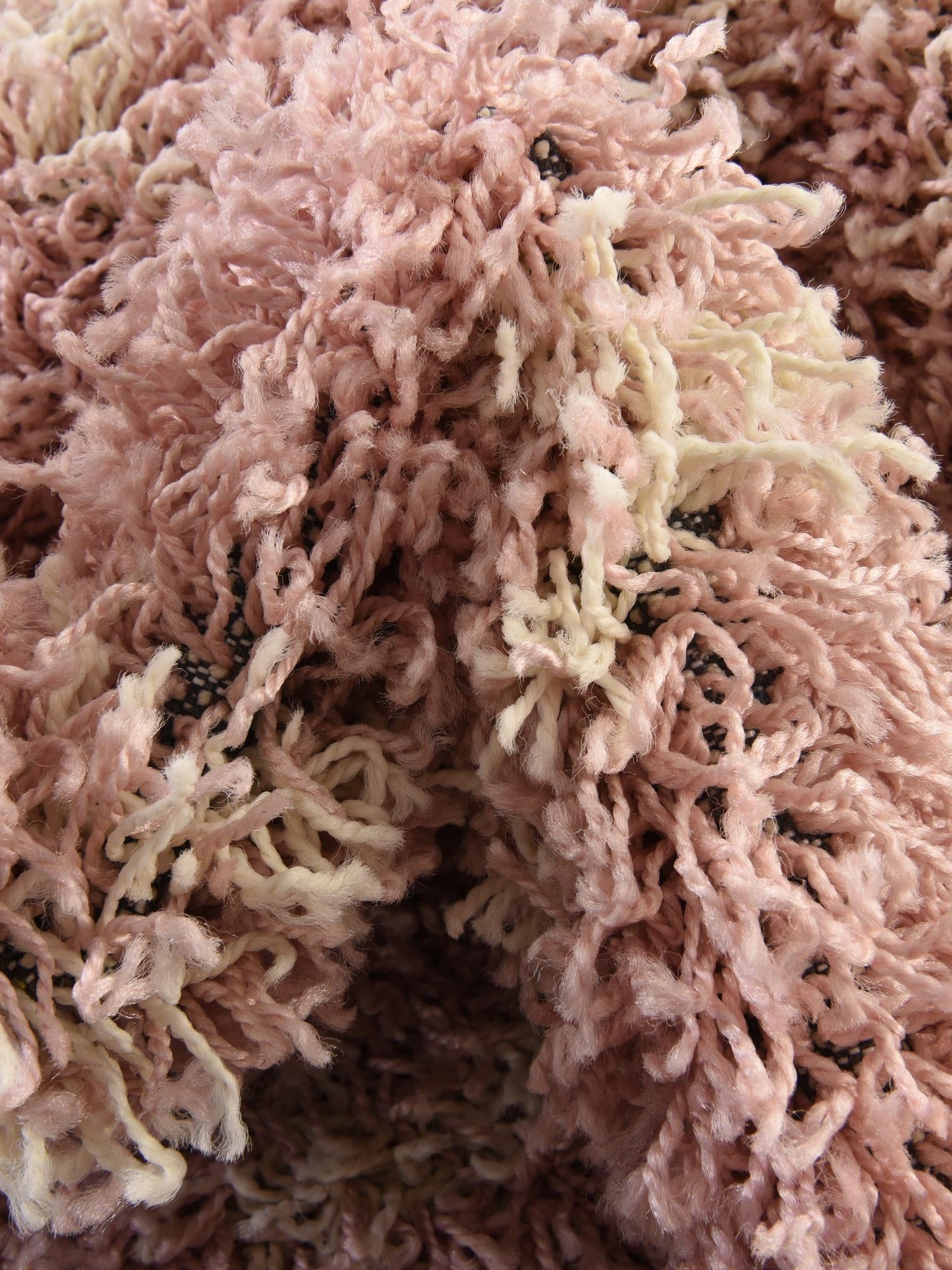 Light Pink 2' x 3' Trellis Shag Rectangle Area Rug Thick Soft Touch Fluffy & Plush Shaggy Pile Geometric Modern Unique Carpet for Home Interior Design for Sale at Rug Engine