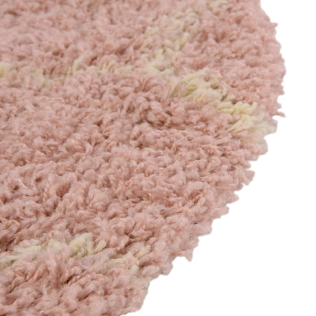 Light Pink 7' 10 x 10' Trellis Shag Oval Area Rug Thick Soft Touch Fluffy & Plush Shaggy Pile Geometric Modern Unique Carpet for Home Interior Design for Sale at Rug Engine