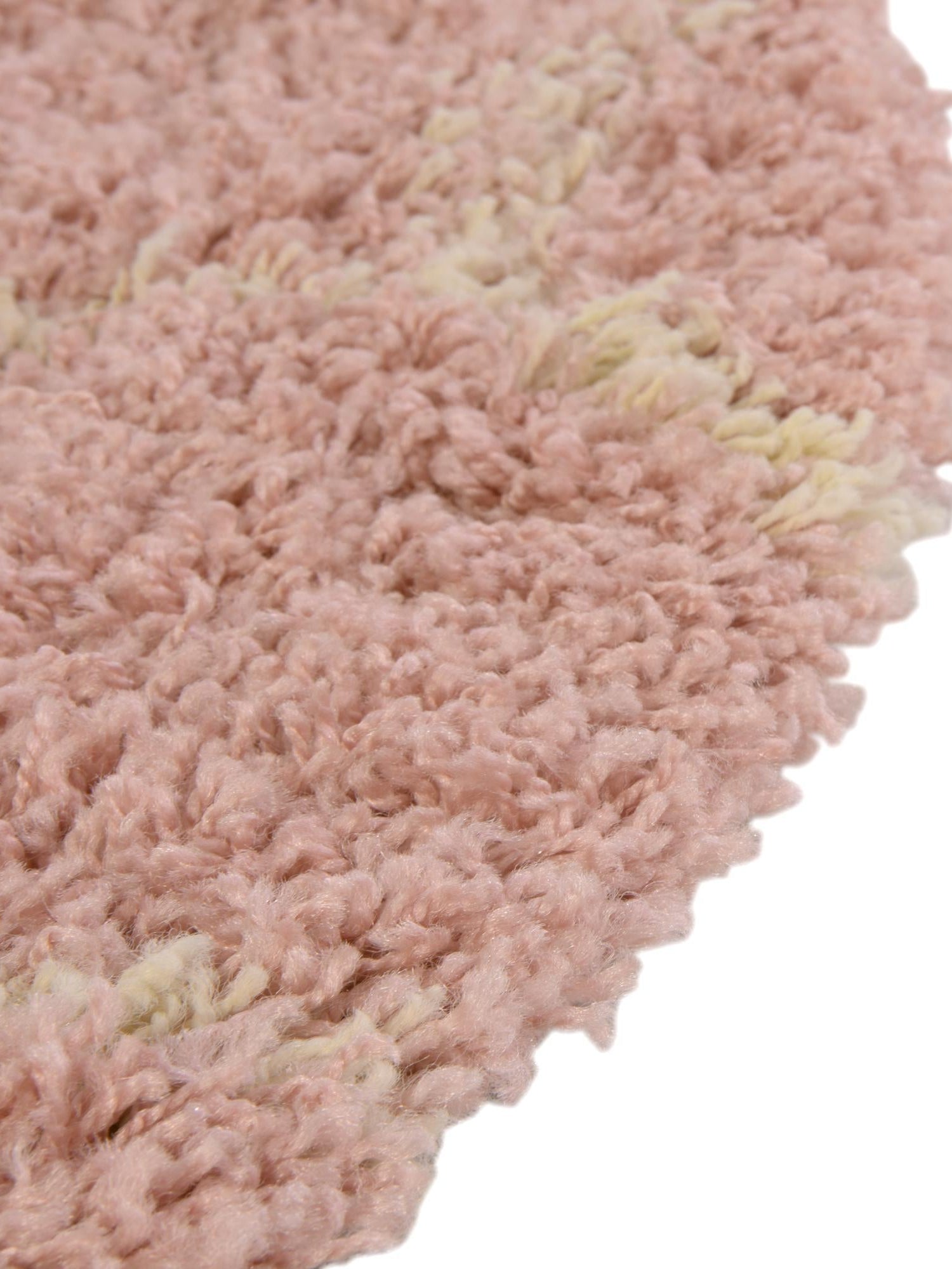 Light Pink 4' x 6' Trellis Shag Oval Area Rug Thick Soft Touch Fluffy & Plush Shaggy Pile Geometric Modern Unique Carpet for Home Interior Design for Sale at Rug Engine