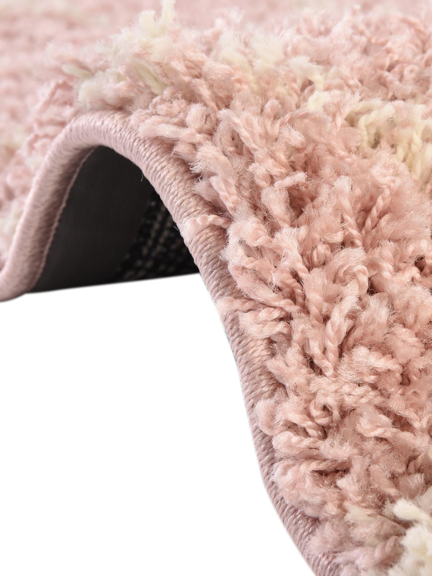 Light Pink 10' x 10' Trellis Shag Round Area Rug Thick Soft Touch Fluffy & Plush Shaggy Pile Geometric Modern Unique Carpet for Home Interior Design for Sale at Rug Engine