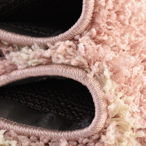 Light Pink 2' 7 x 10' Trellis Shag Runner Area Rug Thick Soft Touch Fluffy & Plush Shaggy Pile