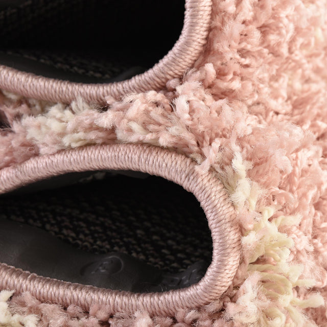 Light Pink 3' 3 x 16' 5 Trellis Shag Runner Area Rug Thick Soft Touch Fluffy & Plush Shaggy Pile