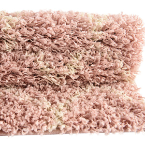 Light Pink 2' 7 x 10' Trellis Shag Runner Area Rug Thick Soft Touch Fluffy & Plush Shaggy Pile