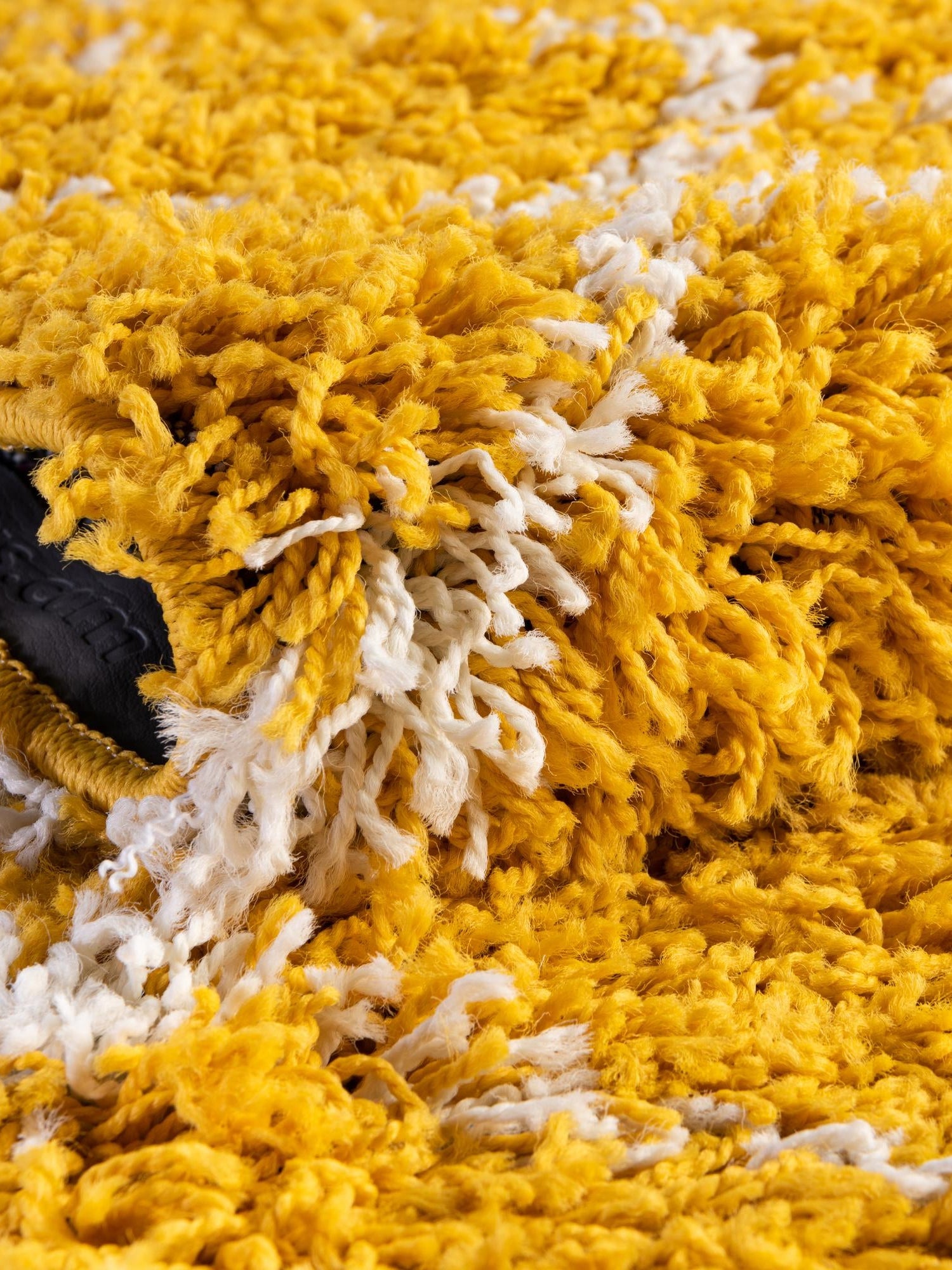 Yellow 4' x 6' Trellis Shag Rectangle Area Rug Thick Soft Touch Fluffy & Plush Shaggy Pile Geometric Modern Unique Carpet for Home Interior Design for Sale at Rug Engine