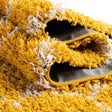 Yellow 10' x 10' Trellis Shag Round Area Rug Thick Soft Touch Fluffy & Plush Shaggy Pile