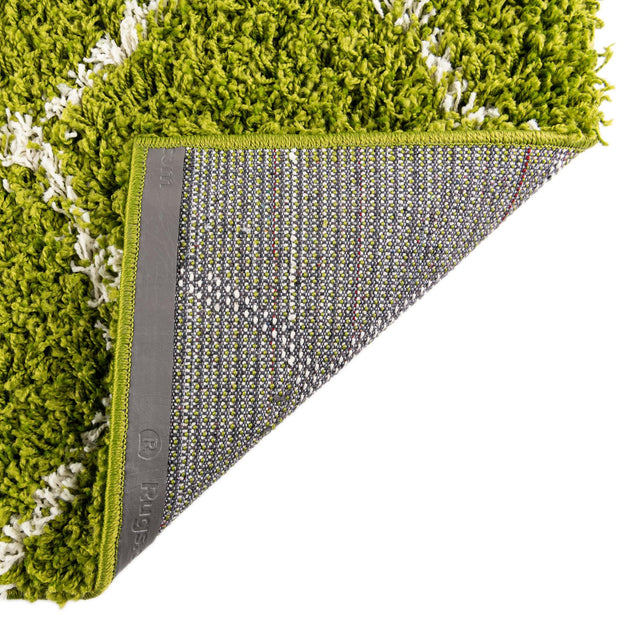 Green 5' 3 x 8' Trellis Shag Rectangle Area Rug Thick Soft Touch Fluffy & Plush Shaggy Pile