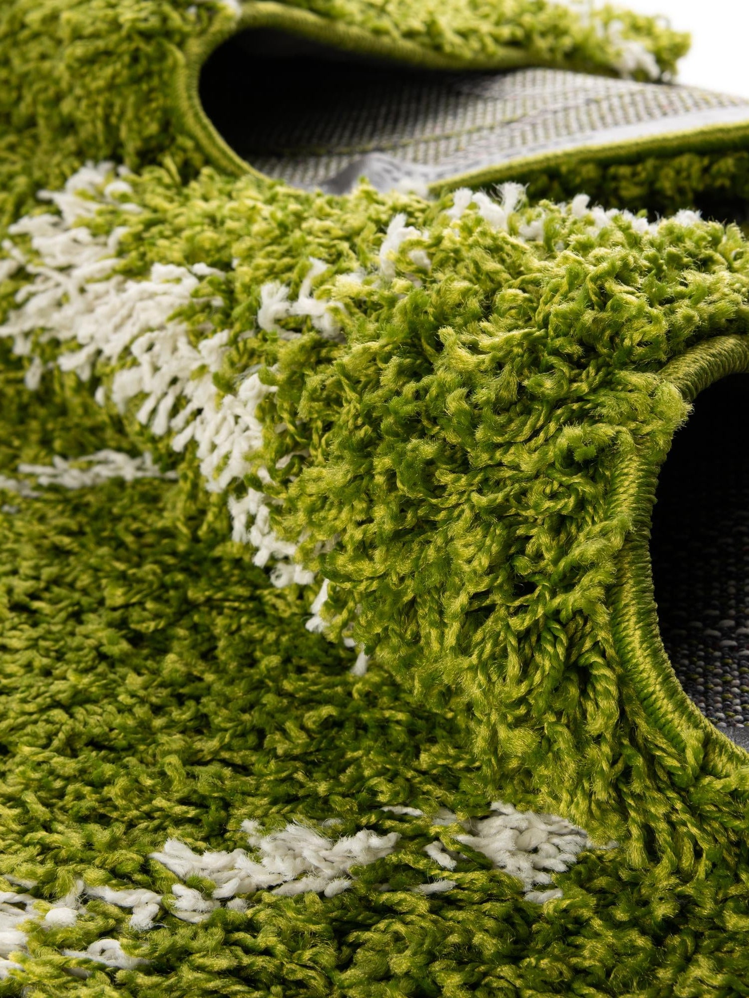 Green 10' x 13' Trellis Shag Rectangle Area Rug Thick Soft Touch Fluffy & Plush Shaggy Pile Geometric Modern Unique Carpet for Home Interior Design for Sale at Rug Engine