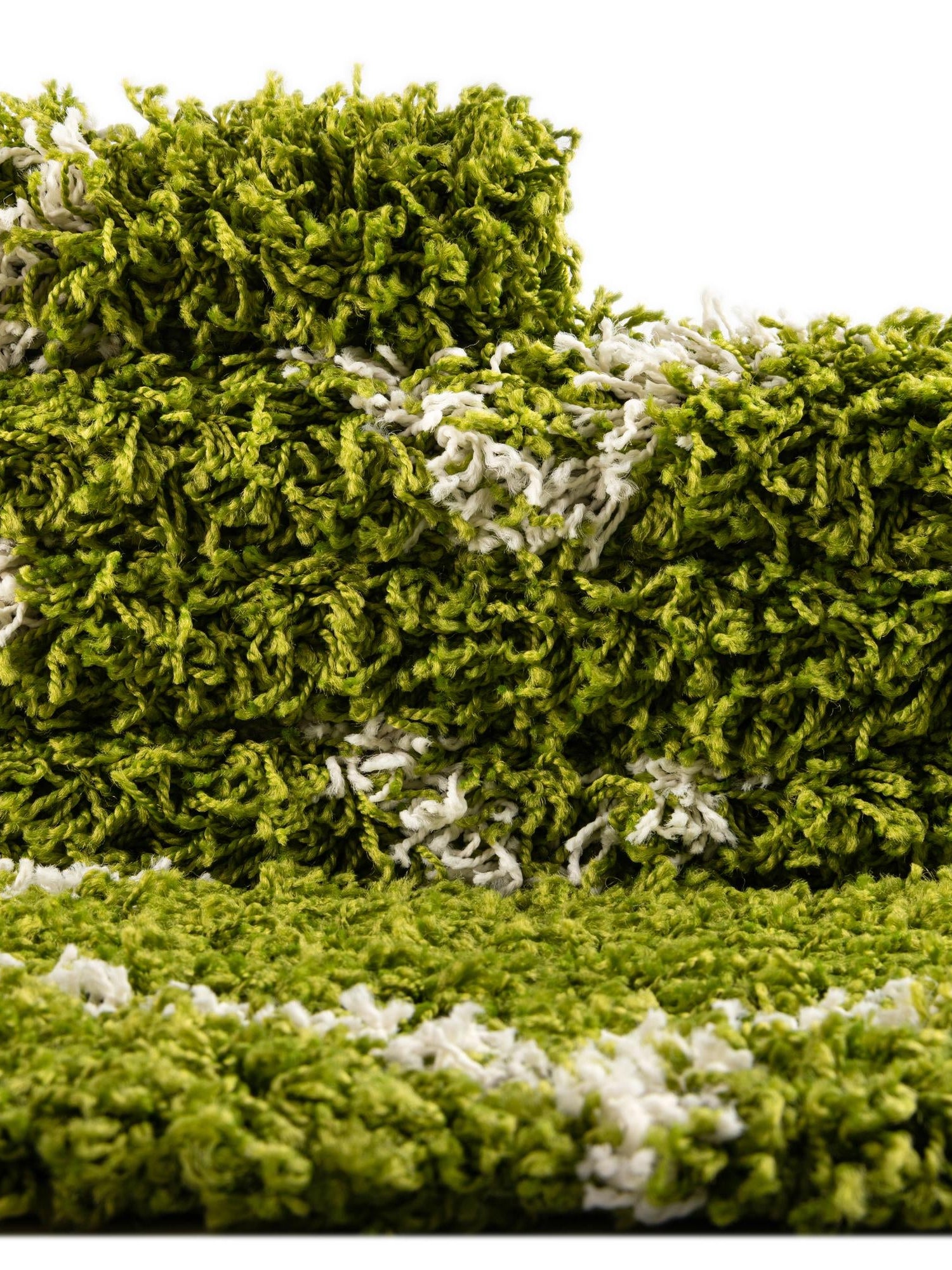 Green 10' x 13' Trellis Shag Rectangle Area Rug Thick Soft Touch Fluffy & Plush Shaggy Pile Geometric Modern Unique Carpet for Home Interior Design for Sale at Rug Engine