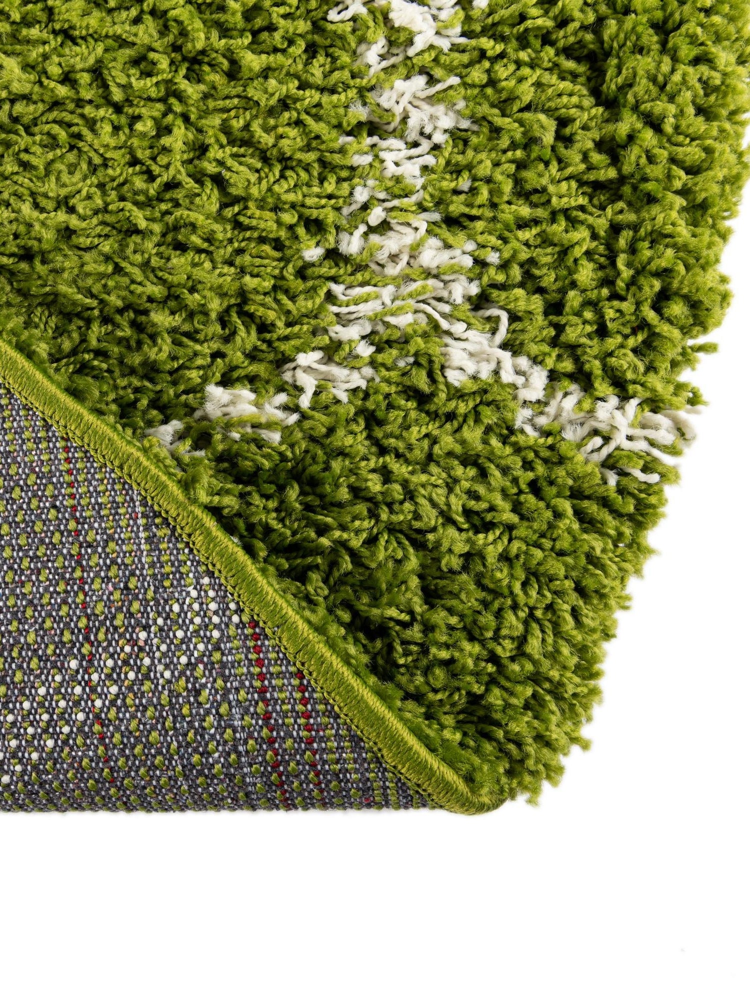 Green 10' x 10' Trellis Shag Round Area Rug Thick Soft Touch Fluffy & Plush Shaggy Pile Geometric Modern Unique Carpet for Home Interior Design for Sale at Rug Engine