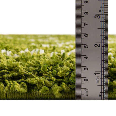 Green 10' x 10' Trellis Shag Square Area Rug Thick Soft Touch Fluffy & Plush Shaggy Pile Geometric Modern Unique Carpet for Home Interior Design for Sale at Rug Engine