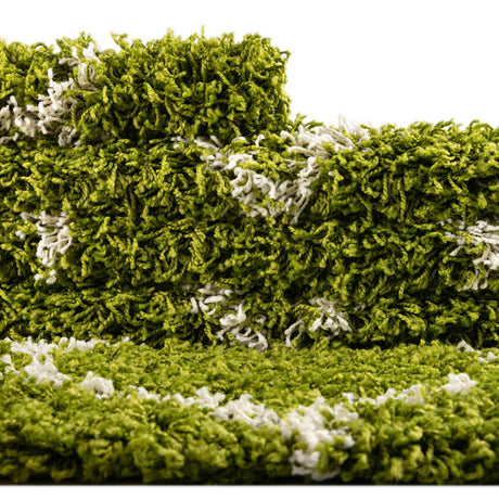 Green 10' x 10' Trellis Shag Square Area Rug Thick Soft Touch Fluffy & Plush Shaggy Pile Geometric Modern Unique Carpet for Home Interior Design for Sale at Rug Engine