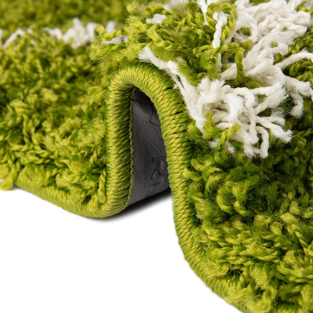 Green 2' x 5' Trellis Shag Runner Area Rug Thick Soft Touch Fluffy & Plush Shaggy Pile