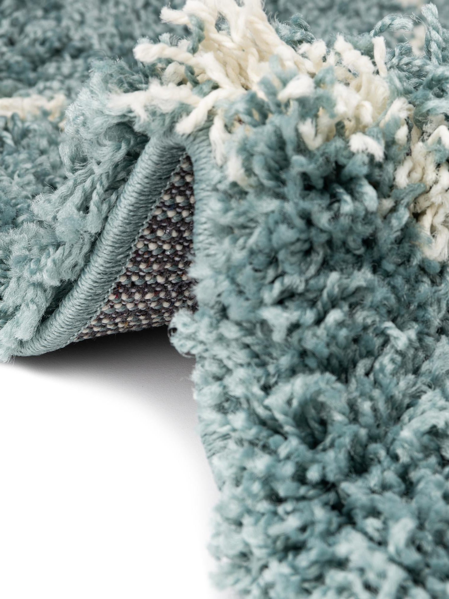 Light Blue 10' 8 x 14' Trellis Shag Rectangle Area Rug Thick Soft Touch Fluffy & Plush Shaggy Pile Geometric Modern Unique Carpet for Home Interior Design for Sale at Rug Engine