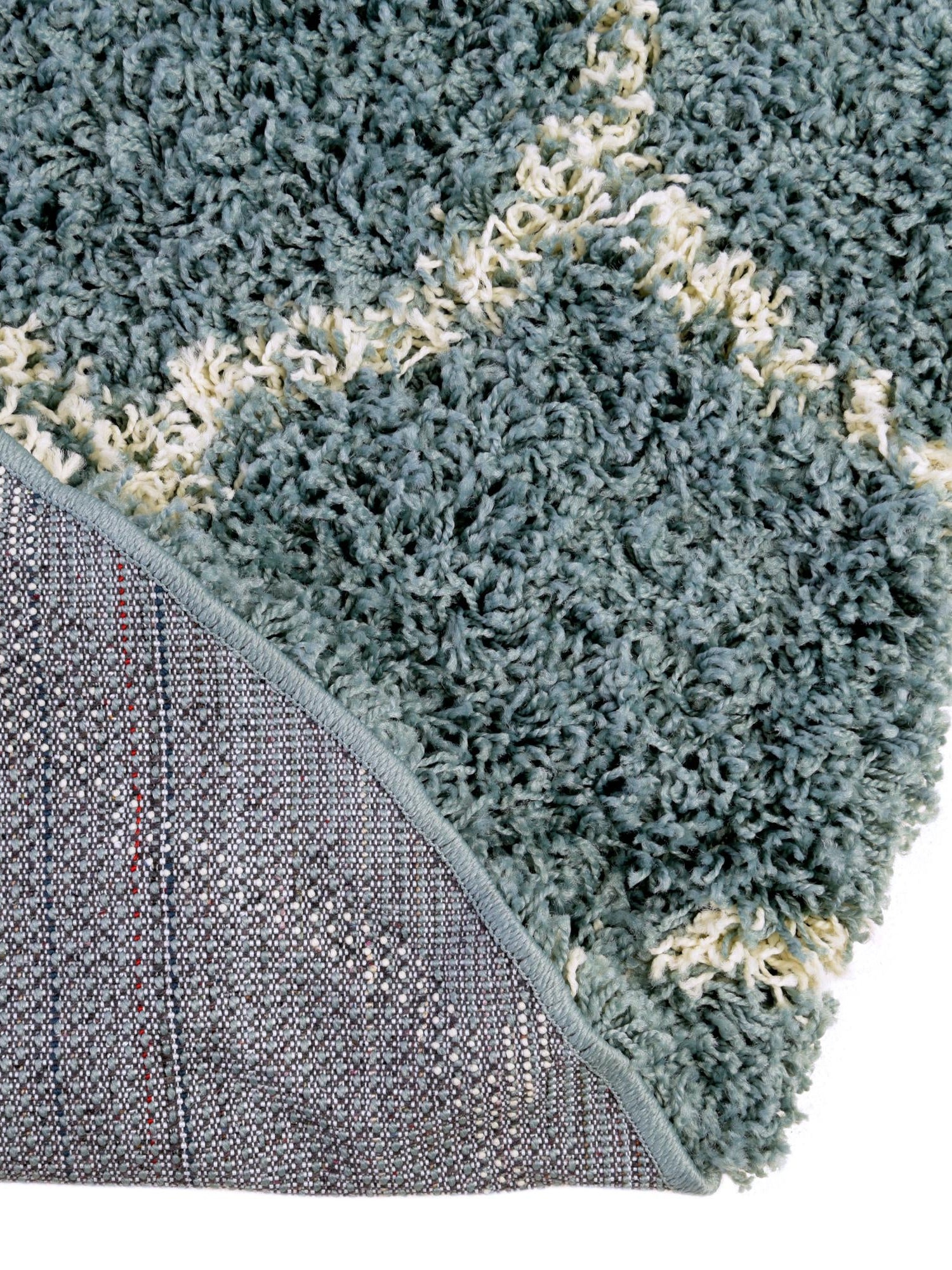 Light Blue 4' x 6' Trellis Shag Oval Area Rug Thick Soft Touch Fluffy & Plush Shaggy Pile Geometric Modern Unique Carpet for Home Interior Design for Sale at Rug Engine