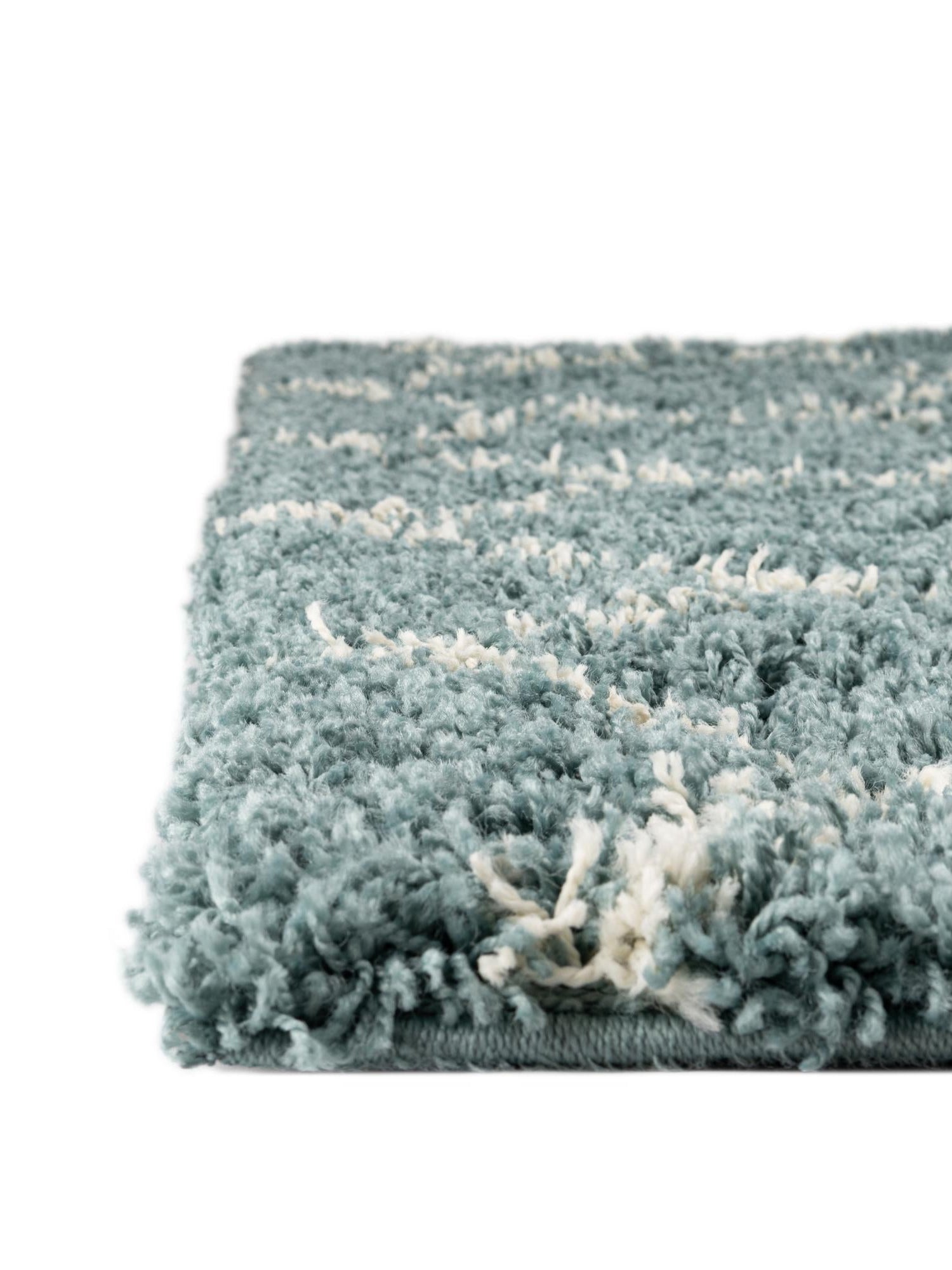 Light Blue 5' 3 x 5' 3 Trellis Shag Square Area Rug Thick Soft Touch Fluffy & Plush Shaggy Pile Geometric Modern Unique Carpet for Home Interior Design for Sale at Rug Engine