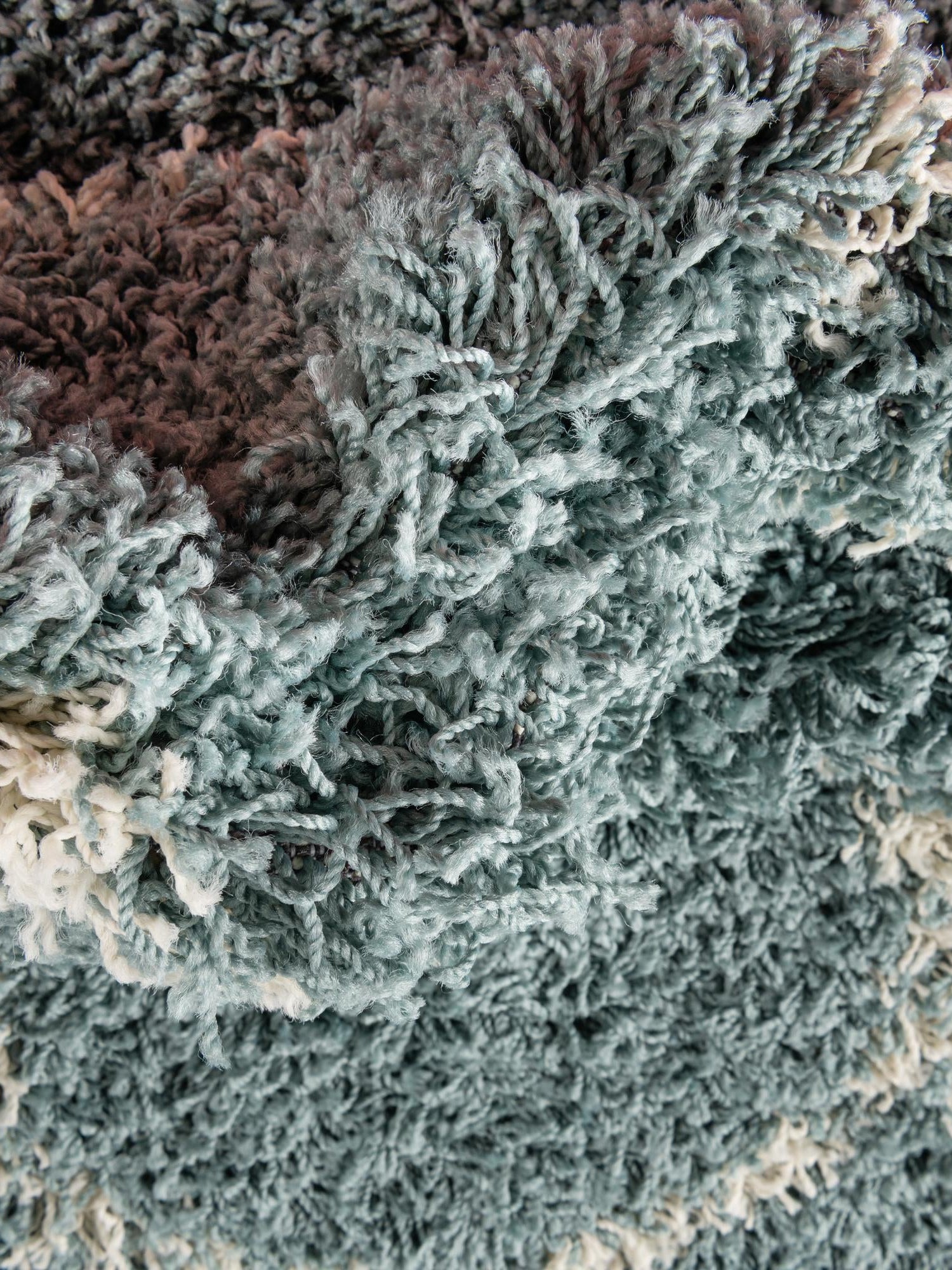 Light Blue 2' 7 x 12' Trellis Shag Runner Area Rug Thick Soft Touch Fluffy & Plush Shaggy Pile Geometric Modern Unique Carpet for Home Interior Design for Sale at Rug Engine