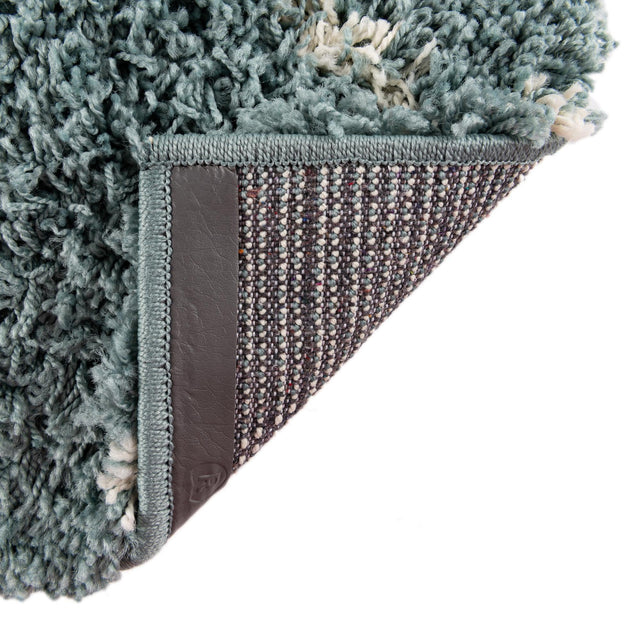 Light Blue 3' 3 x 16' 5 Trellis Shag Runner Area Rug Thick Soft Touch Fluffy & Plush Shaggy Pile