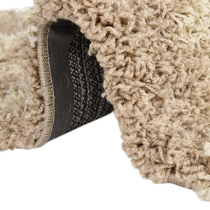 Light Brown 3' 3 x 3' 3 Trellis Shag Square Area Rug Thick Soft Touch Fluffy & Plush Shaggy Pile