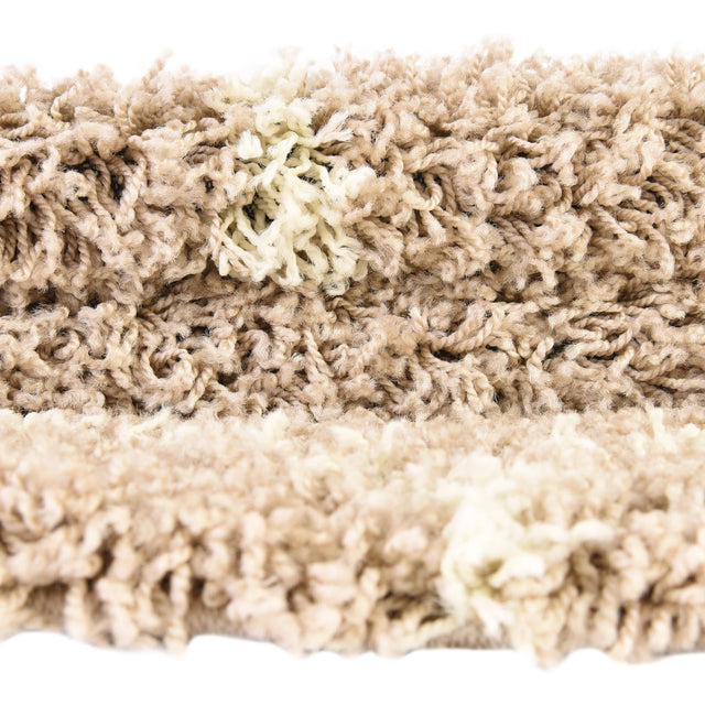 Light Brown 3' 3 x 3' 3 Trellis Shag Square Area Rug Thick Soft Touch Fluffy & Plush Shaggy Pile