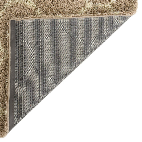 Light Brown 2' 7 x 10' Trellis Shag Runner Area Rug Thick Soft Touch Fluffy & Plush Shaggy Pile Geometric Modern Unique Carpet for Home Interior Design for Sale at Rug Engine