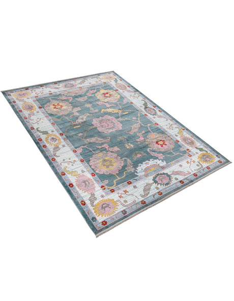 Gray and Blue 10' x 14' Paragon Rectangle Area Rug 100% Polypropylene Colorful Vivid Boho Style Modern Carpet for Unique Interiors for Sale at Rug Engine