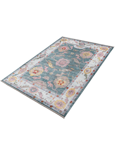 Gray and Blue 10' x 14' Paragon Rectangle Area Rug 100% Polypropylene Colorful Vivid Boho Style Modern Carpet for Unique Interiors for Sale at Rug Engine