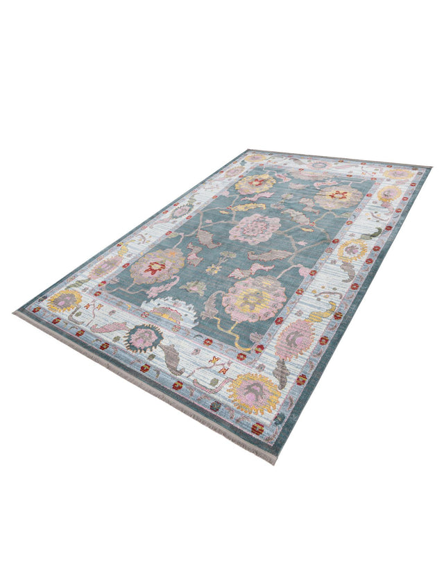 Gray and Blue 9' x 12' Paragon Rectangle Area Rug 100% Polypropylene Colorful Vivid Boho Style Modern Carpet for Unique Interiors for Sale at Rug Engine