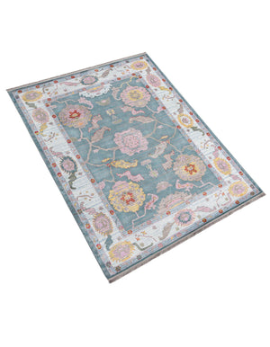 Gray and Blue 6' x 9' Paragon Rectangle Area Rug 100% Polypropylene Colorful Vivid Boho Style Modern Carpet for Unique Interiors for Sale at Rug Engine