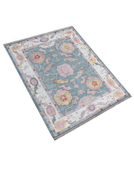 Gray and Blue 6' x 9' Paragon Rectangle Area Rug 100% Polypropylene Colorful Vivid Boho Style Modern Carpet for Unique Interiors for Sale at Rug Engine