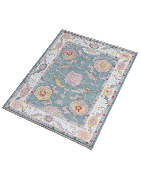 Gray and Blue 6' x 9' Paragon Rectangle Area Rug 100% Polypropylene Colorful Vivid Boho Style Modern Carpet for Unique Interiors for Sale at Rug Engine