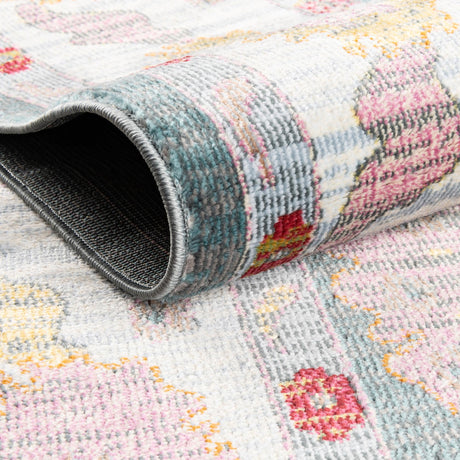 Gray and Blue 10' x 14' Paragon Rectangle Area Rug 100% Polypropylene Colorful Vivid Boho Style Modern Carpet for Unique Interiors for Sale at Rug Engine