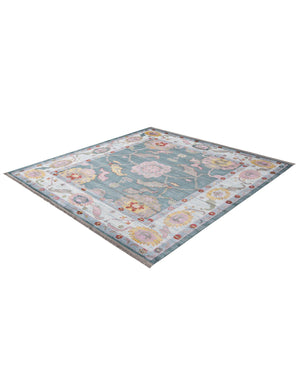 Gray and Blue 8' 2 x 8' 2 Paragon Square Area Rug 100% Polypropylene Colorful Vivid Boho Style Modern Carpet for Unique Interiors for Sale at Rug Engine