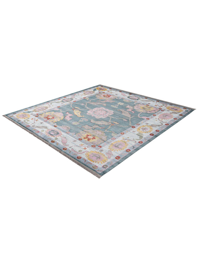 Gray and Blue 8' 2 x 8' 2 Paragon Square Area Rug 100% Polypropylene Colorful Vivid Boho Style Modern Carpet for Unique Interiors for Sale at Rug Engine