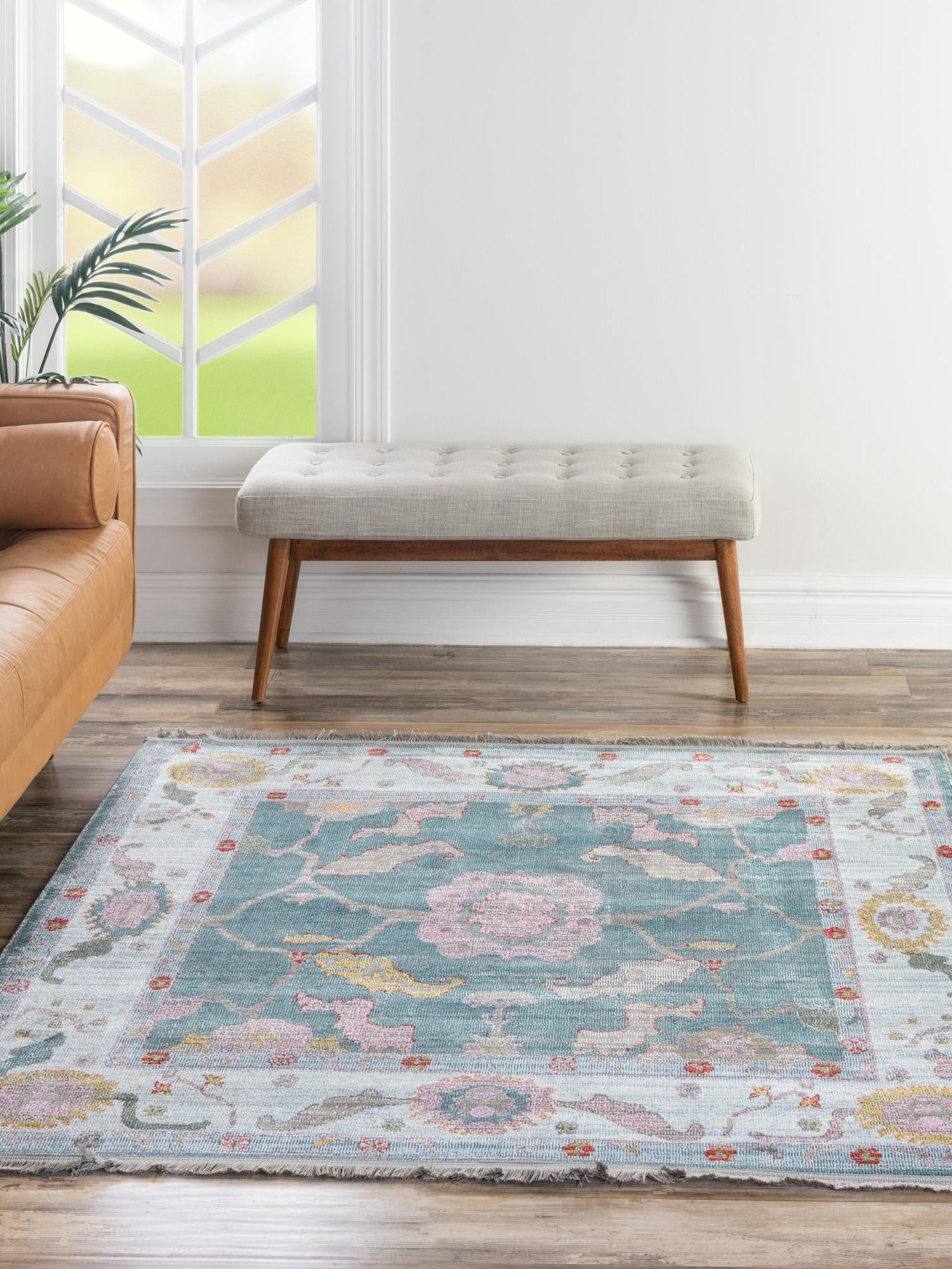 Gray and Blue 8' 2 x 8' 2 Paragon Square Area Rug 100% Polypropylene Colorful Vivid Boho Style Modern Carpet for Unique Interiors for Sale at Rug Engine