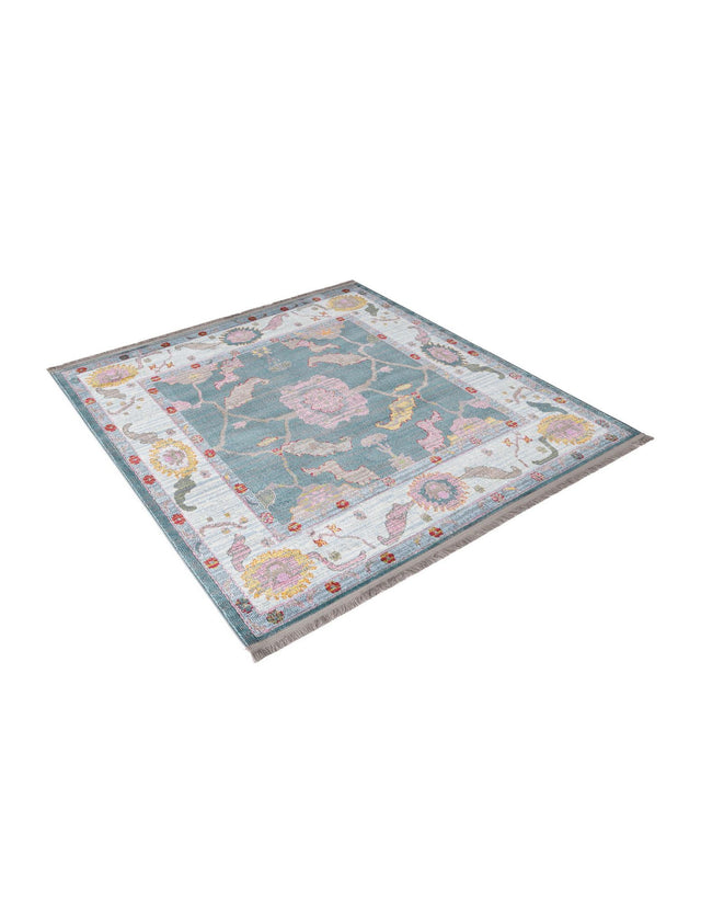 Gray and Blue 5' 5 x 5' 5 Paragon Square Area Rug 100% Polypropylene Colorful Vivid Boho Style Modern Carpet for Unique Interiors for Sale at Rug Engine