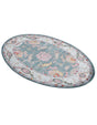 Gray and Blue 5' 5 x 8' Paragon Oval Area Rug 100% Polypropylene Colorful Vivid Boho Style Modern Carpet for Unique Interiors for Sale at Rug Engine