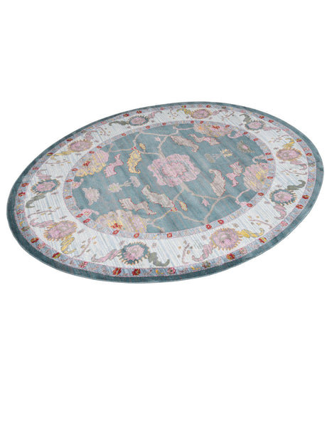 Gray and Blue 8' 2 x 10' Paragon Oval Area Rug 100% Polypropylene Colorful Vivid Boho Style Modern Carpet for Unique Interiors for Sale at Rug Engine