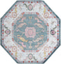 Gray and Blue 8' 2 x 8' 2 Paragon Octagon Area Rug 100% Polypropylene Colorful Vivid Boho Style Modern Carpet for Unique Interiors for Sale at Rug Engine