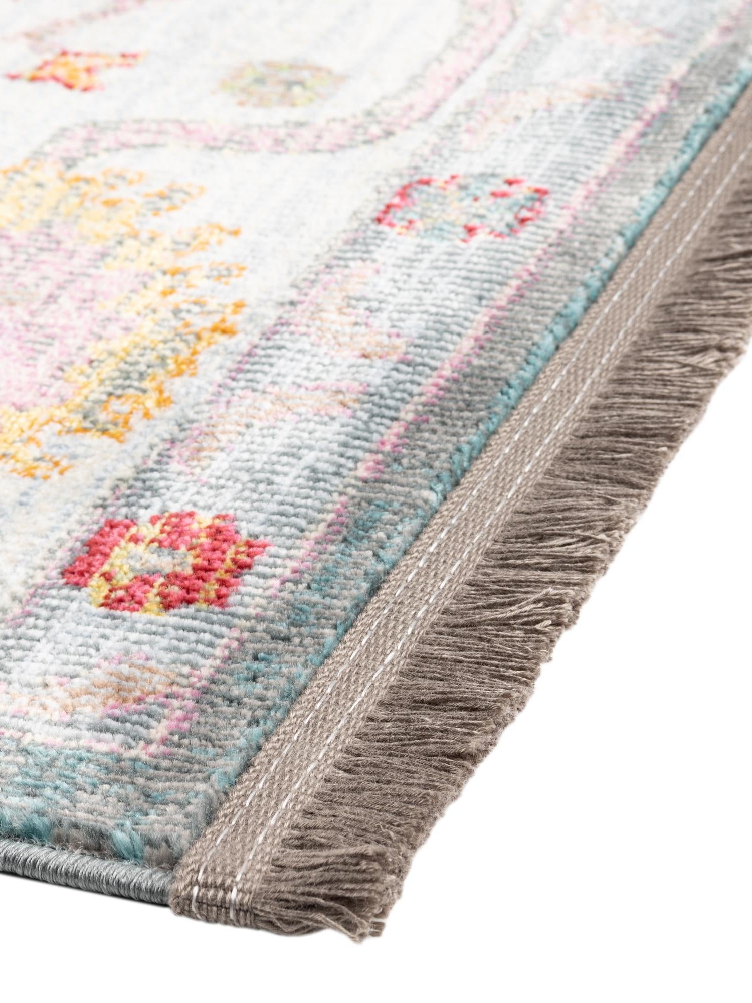Gray and Blue 2' 2 x 6' Paragon Runner Area Rug 100% Polypropylene Colorful Vivid Boho Style Modern Carpet for Unique Interiors for Sale at Rug Engine