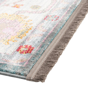 Gray and Blue 2' 2 x 8' Paragon Runner Area Rug 100% Polypropylene Colorful Vivid Boho Style Modern Carpet for Unique Interiors for Sale at Rug Engine