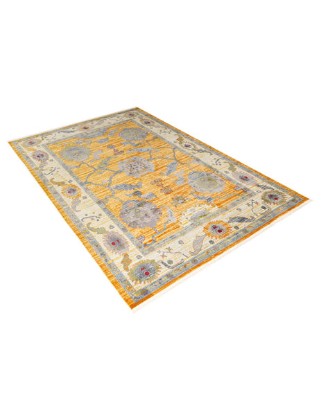Yellow 9' x 12' Paragon Rectangle Area Rug 100% Polypropylene Colorful Vivid Boho Style Modern Carpet for Unique Interiors for Sale at Rug Engine